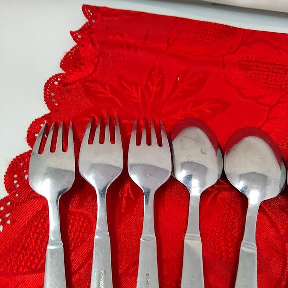 10X Mix Wallace WAS213 Stainless Forks N Spoons Flatware Heavy Solid Tbsp Tsp - Picture 11 of 16